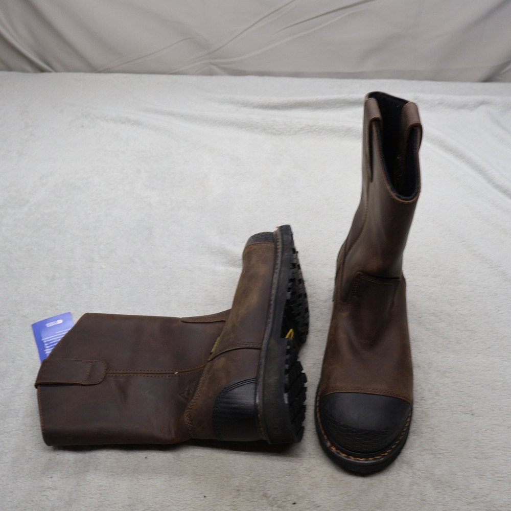 Shoes For Crews Unisex M8.5‎ W10 Work Boots Brown Safety Toe Slip Resistant NWD